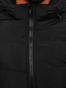 Geacă de iarnă neagră matlasată Bolf 6971