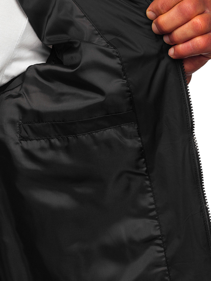 Vestă neagră matlasată pentru bărbați Bolf 31M5065