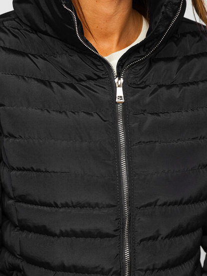 Geacă neagră de iarnă dame Bolf 23063