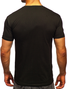 Tricou simplu kaki din bumbac pentru bărbați Bolf 192397