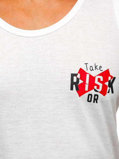 Maiou alb-rosu cu imprimeu Bolf HY818