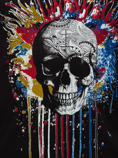 Maiou negru cu imprimeu Bolf 14839