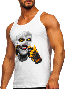 Maiou alb cu imprimeu Bolf 14844