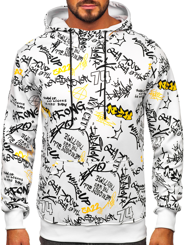 Hanorac cu imprimeu alb 8B1101