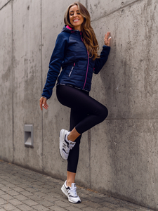 Hanorac/Jachetă sport bleumarin pentru femei Bolf KSW4004A