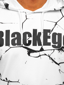 Hanorac alb cu imprimeu Bolf 6453