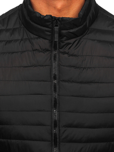 Vestă neagră matlasată pentru bărbați Bolf 31M5067