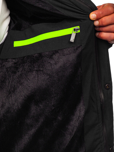 Geacă de iarnă matlasată neagră Bolf 22M55