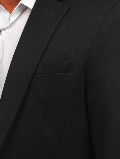 Jachetă elegantă bărbătească neagră Bolf 1652A