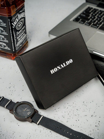 Portofel de piele bărbați negru 3080