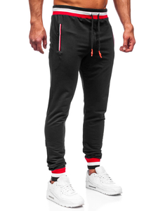 Pantaloni joggers negri Bolf 7034