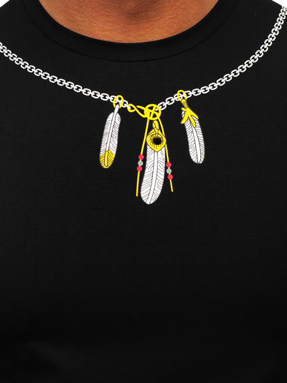 Tricou negru cu imprimeu Bolf MT3051