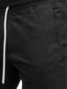 Pantaloni joggers negri Bolf 1145