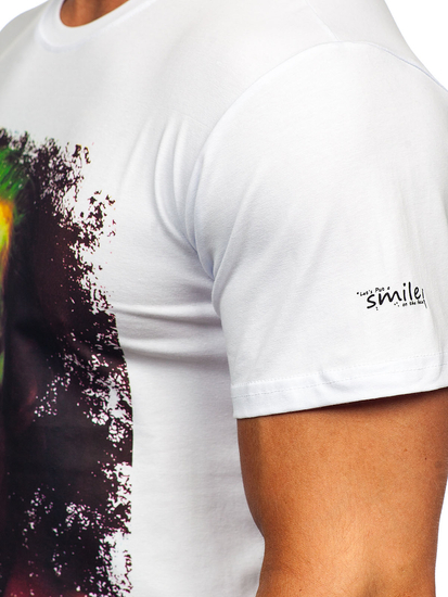 Tricou alb cu imprimeu Bolf GS2554