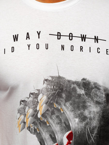 Tricou alb cu imprimeu Bolf 181519