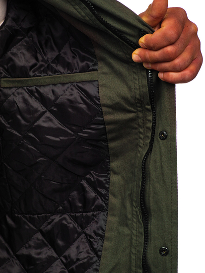 Geacă din bumbac kaki Bolf 10290