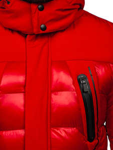 Geacă de iarnă roșie matlasată Bolf 99527
