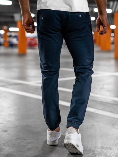 Pantaloni joggers bleumarin-închis Bolf 1145