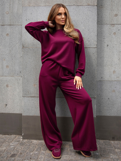 Trening cu fermoar două piese pentru femei Unt Burgundie Bolf 821111