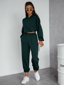 Set hanorac cu glugă pentru femei roz sticlă Bolf 525