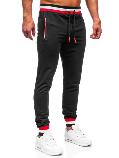 Pantaloni joggers negri Bolf 7034