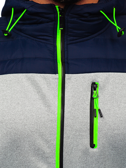 Geacă de primăvară bleumarin matlasată Bolf 8M902