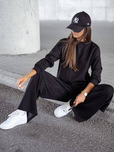 Trening cu fermoar două piese pentru femei unt negru Bolf 821111