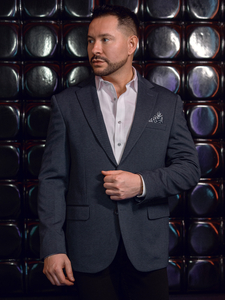 Sacou casual bleumarin pentru bărbați Bolf 24401-1