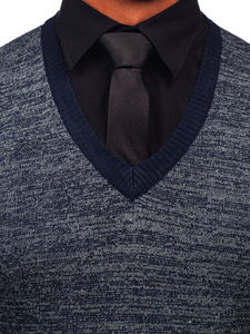 Pulover vestă bleumarin Bolf 8131