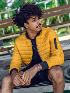 Geacă matlasată bomber camel Bolf MY-02