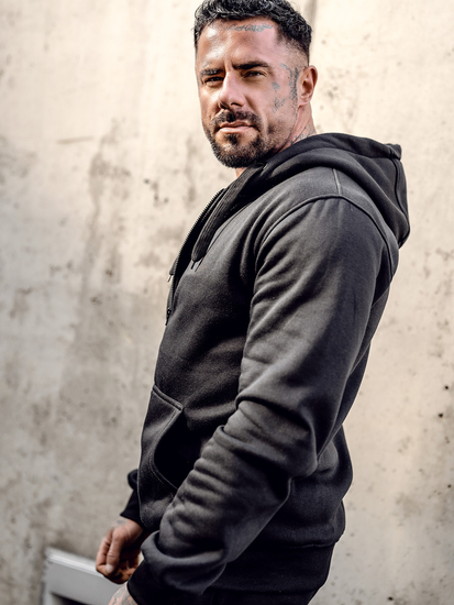 Hanorac negru Bolf 2008A