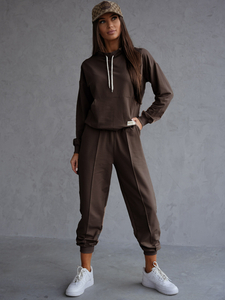 Set trening din două piese pentru femei ciocolatiu Bolf 82162