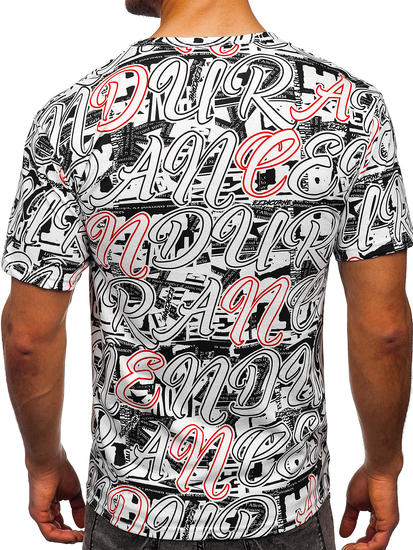 Tricou alb cu imprimeu Bolf 14906