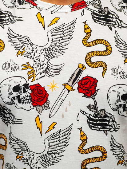 Tricou alb cu imprimeu Bolf 14900