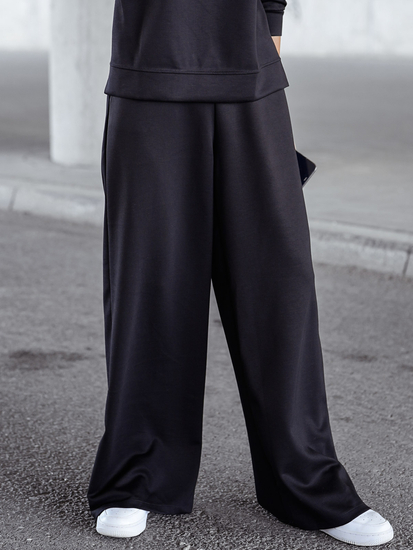 Trening cu fermoar două piese pentru femei unt negru Bolf 821111