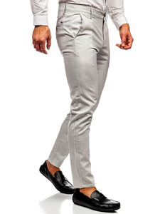 Pantaloni bej chinos Bolf 0015