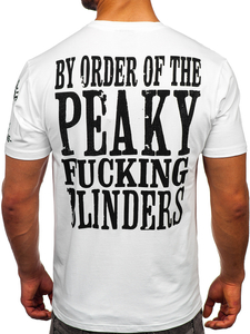 Tricou alb cu aplicații Bolf 2826