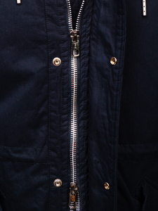 Geacă de iarnă parka bleumarin Bolf EX838