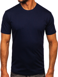 Tricou bleumarin bumbac Bolf 0001