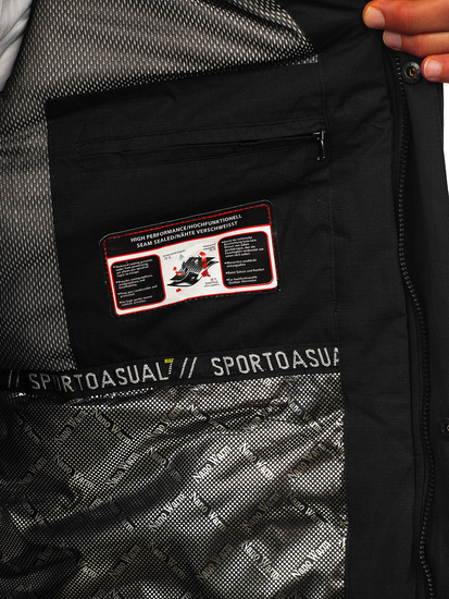 Geacă de iarnă neagră Bolf 22M321