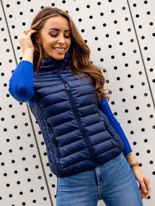 Vestă dame matlasată bleumarin Bolf B2705