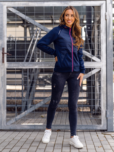 Hanorac/Jachetă sport bleumarin pentru femei Bolf KSW4009A