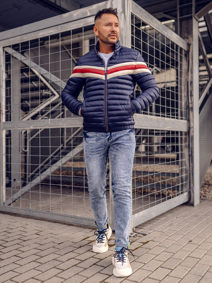 Geacă sport matlasată bleumarin Bolf 6574A