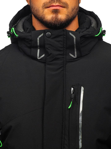Geacă ski bărbați neagră-verde Bolf 1910