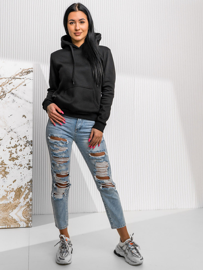 Hanorac cangur negru de damă Bolf W02A1