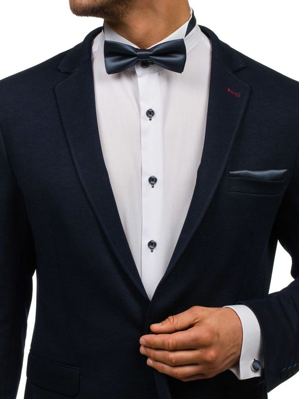 Set bărbați, papion, butoni, batistă grafit Bolf MSP01