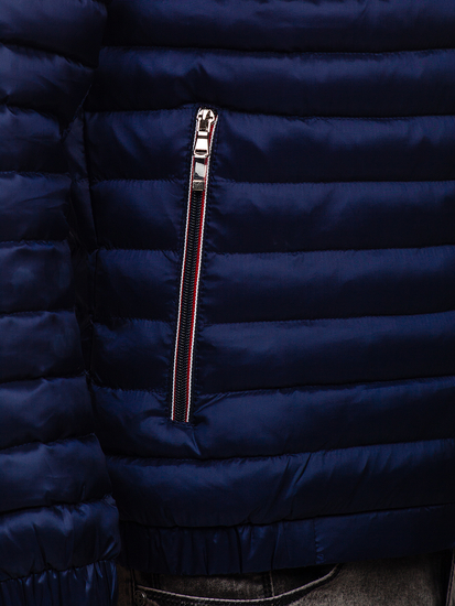 Geacă sport bărbați matlasată bleumarin Bolf 6574