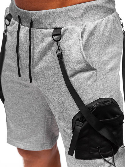 Pantaloni scurți cargo gri pentru bărbați de la Bolf HS7179
