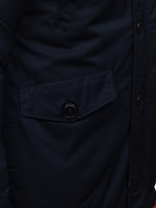 Geacă de iarnă parka alaska bleumarin Bolf JK355