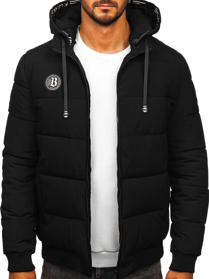 Geaca de iarna matlasata neagra pentru barbati Bolf 31M5026